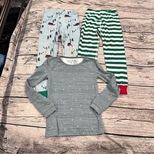 Copper Pearl & Hanna Andersson Mismatched 3 Piece Pajamas Size 5t